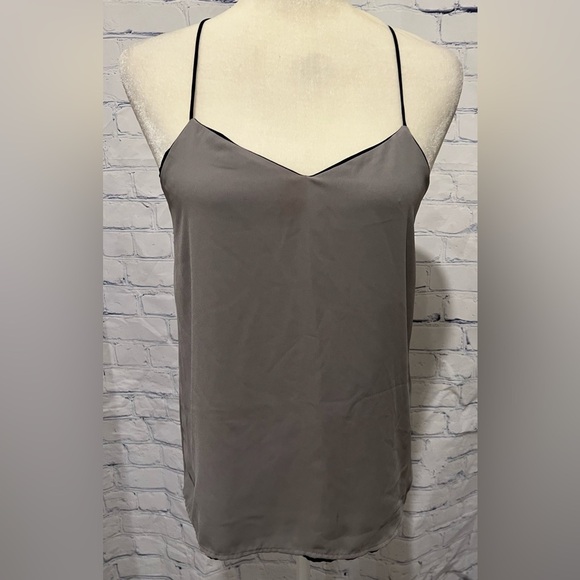 Express Barcelona Reversible Cami Black Gray V-Neck Racerback Tank Top small - Picture 2 of 9